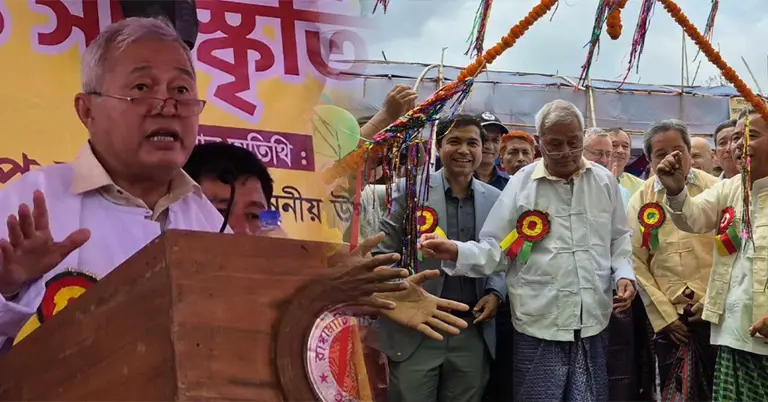 সাংগ্রাই জলোৎসবে উপস্থিত হয়ে প্রদান অতিথির বক্তব্য দেন উপদেষ্টা সুপ্রদীপ চাকমা